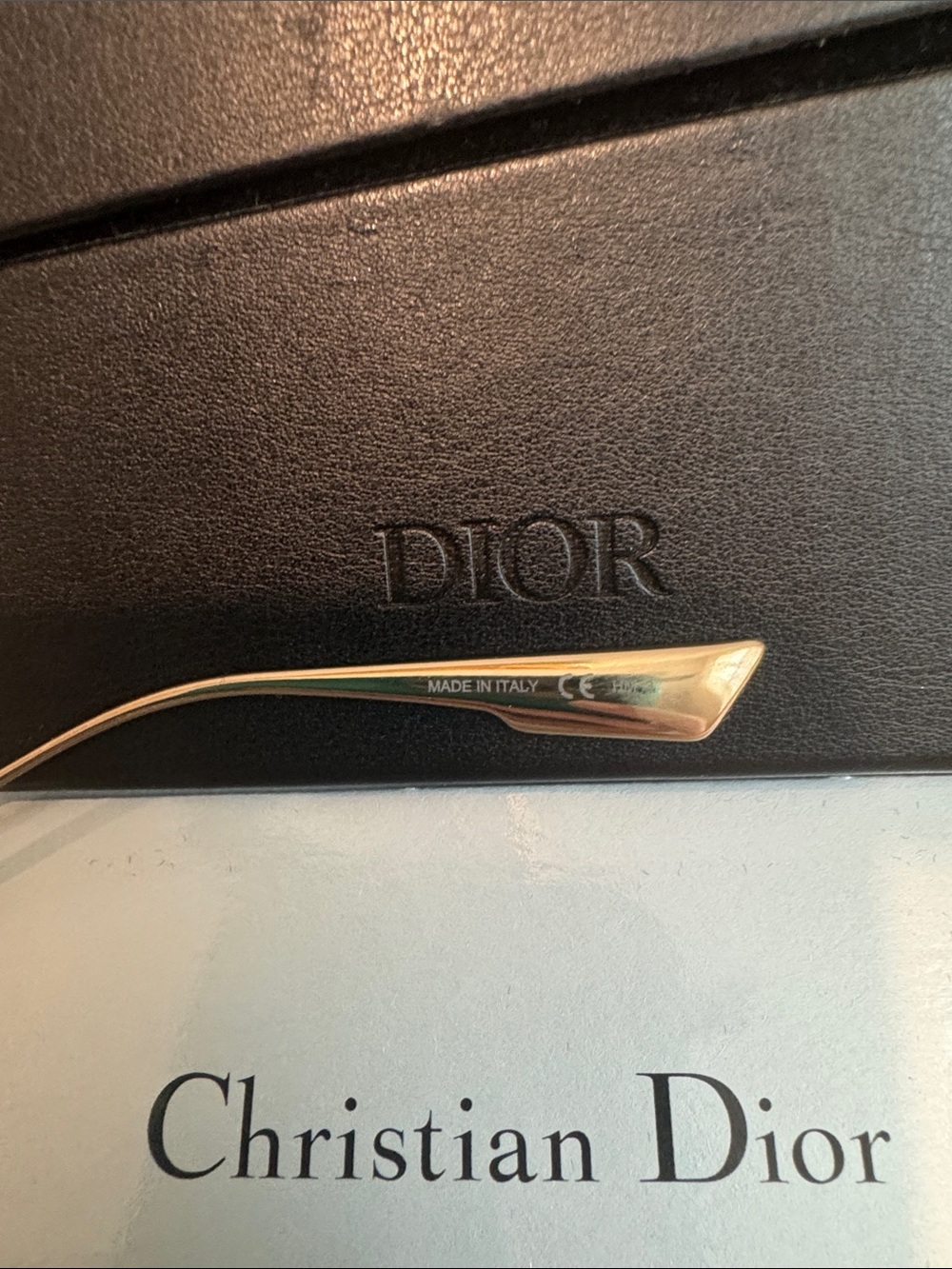 Dior Gold Metal Aviator Sunglasses with Black Lenses - Picture 4 of 7